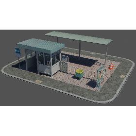 Bus Stop 3D model